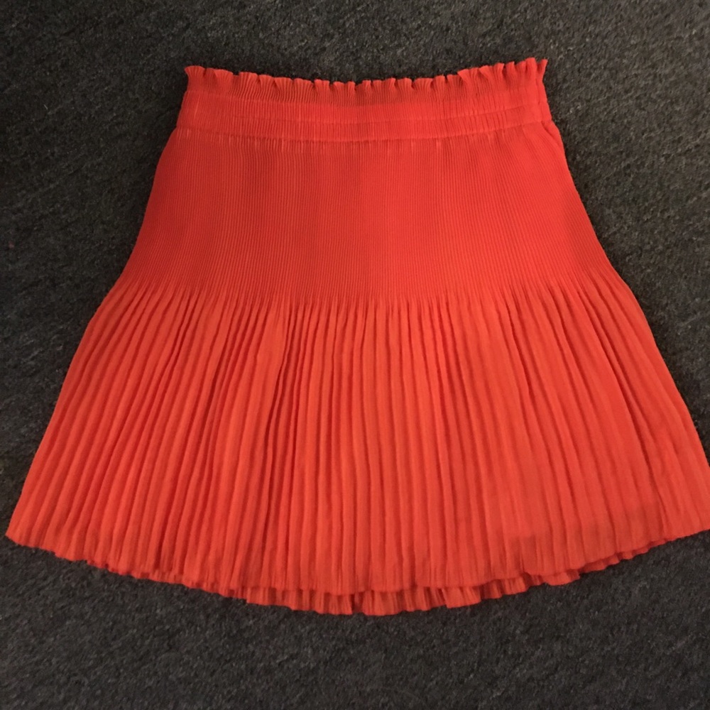 H & M Flare & Fit Mini Skirt in Neon Orange